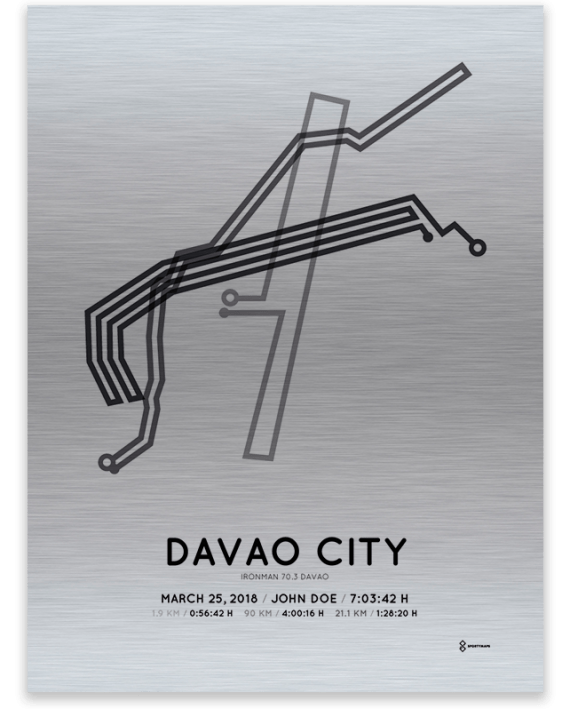 2018 Davao Ironman 70.3 aluminum route print