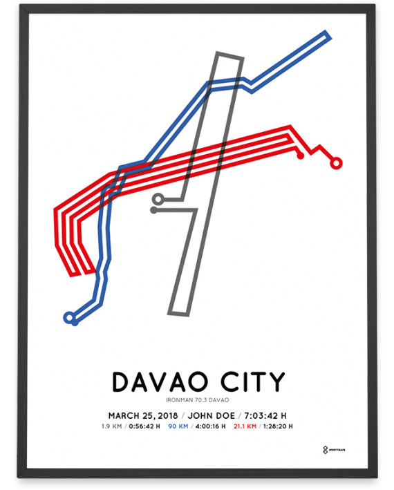 2018 Davao Ironman 70.3 course poster