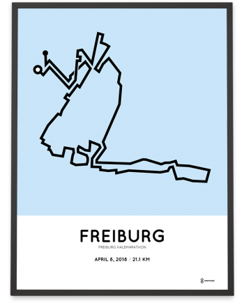 2018 Freiburg half marathon course poster