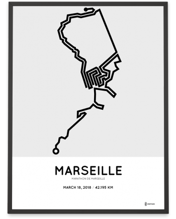 2018 Marathon de Marseille parcours poster