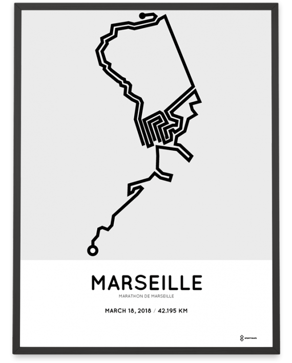 2018 Marathon de Marseille parcours poster