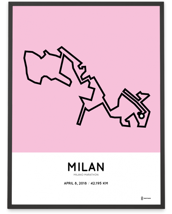 2018 Milano marathon course poster