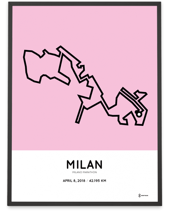 2018 Milano marathon course poster