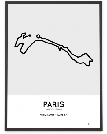 2018 Marathon de Paris parcours poster