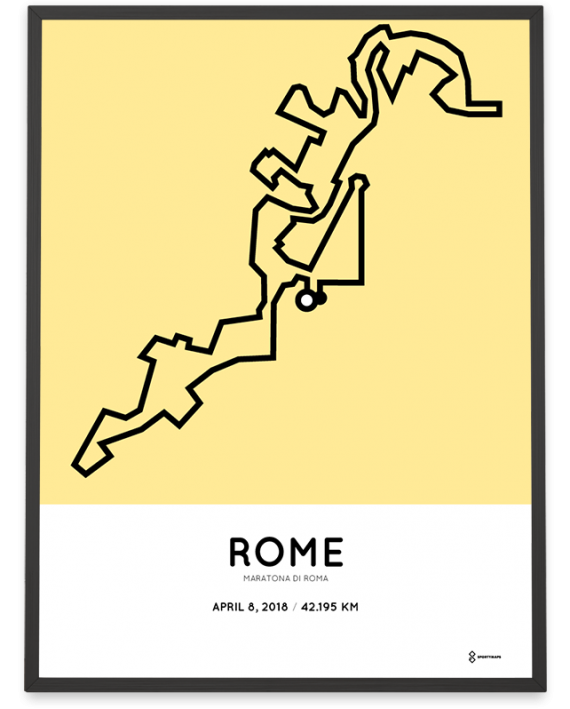 2018 Maratona di Roma percorso poster