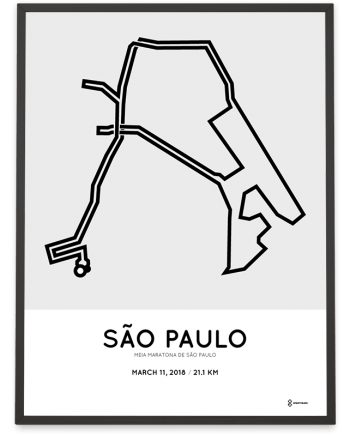 2018 Sao Paulo half marathon course poster