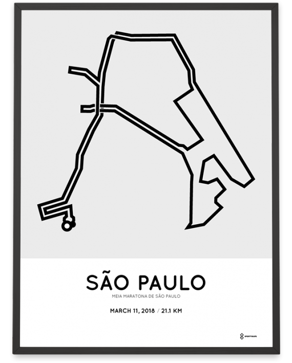 2018 Sao Paulo half marathon course poster