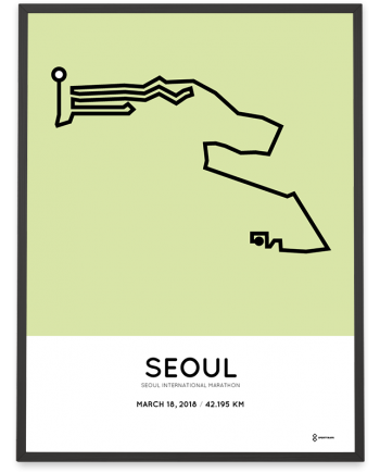 2018 Seoul marathon course poster