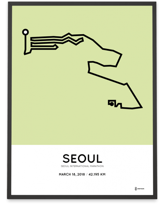 2018 Seoul marathon course poster