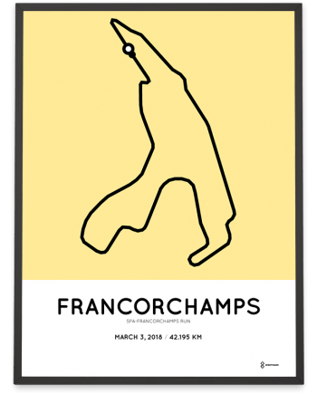 2018 Spa-Franchorchamps run marathon parcours poster