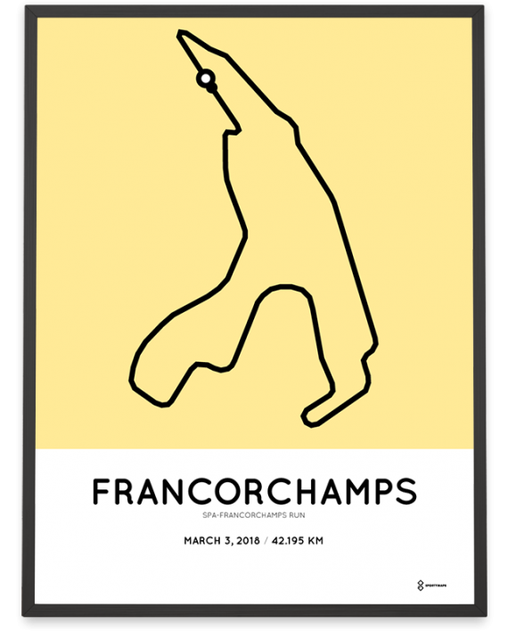 2018 Spa-Franchorchamps run marathon parcours poster