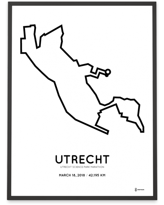 2018 Utrecht Science Park marathon route poster