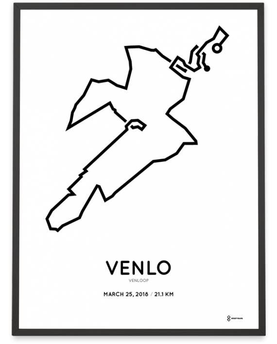2018 Venloop half marathon parcours poster