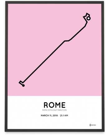 2018 Roma-Ostia half marathon course poster