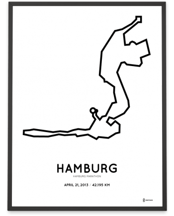 2013 Hamburg marathon route poster