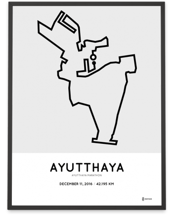 2016 Ayutthaya marathon course poster