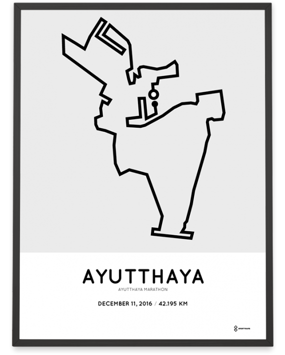 2016 Ayutthaya marathon course poster