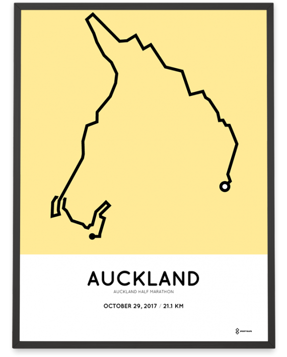 2017 Auckland half marathon course poster