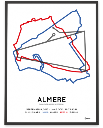 2017 Challenge Almere-Amsterdam course parcours print