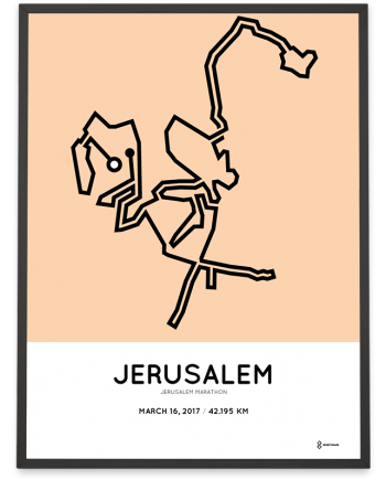2017 Jerusalem marathon course poster