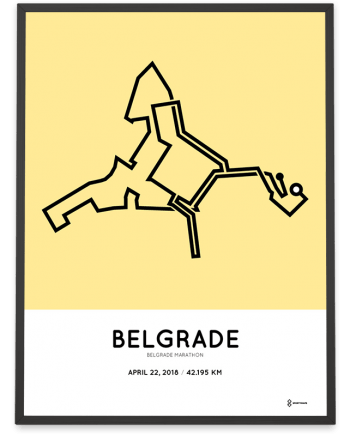 2018 Belgrade marathon course poster