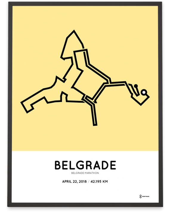 2018 Belgrade marathon course poster