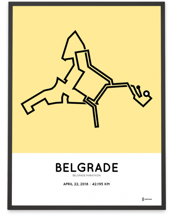 2018 Belgrade marathon course poster