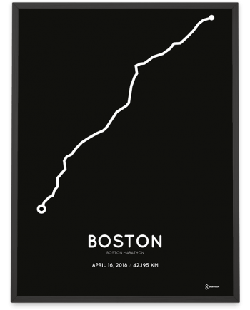 2018 Boston marathon course poster