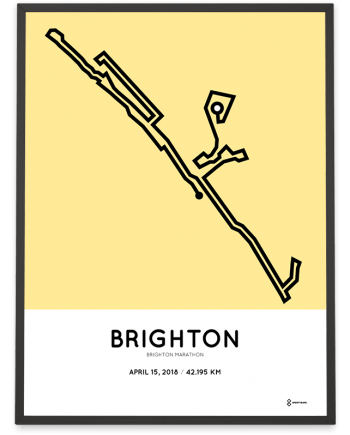 2018 Brighton marathon course poster