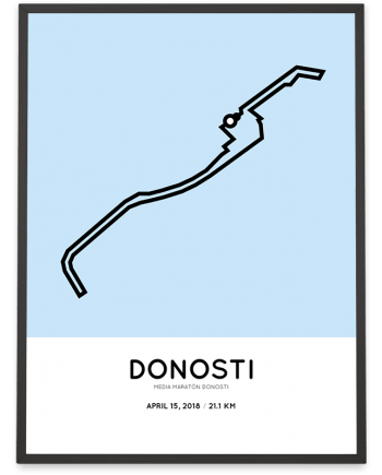 2018 Donosti meia maraton course poster