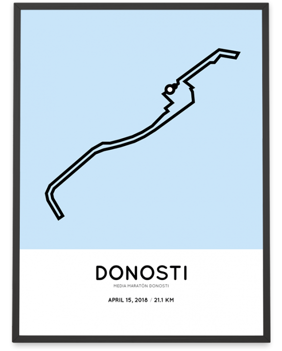 2018 Donosti meia maraton course poster