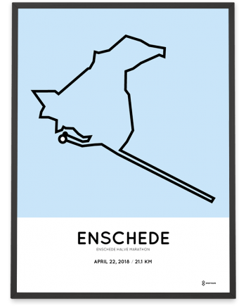 2018 Enschede halve marathon parcours poster