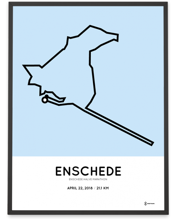 2018 Enschede halve marathon parcours poster