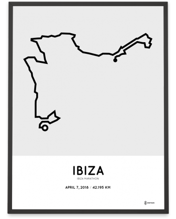 2018 Ibiza marathon route poster