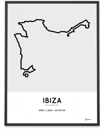 2018 Ibiza marathon route poster