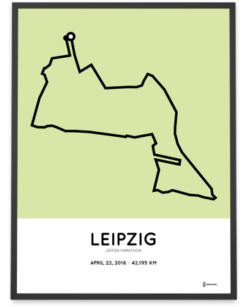 2018 Leipzig marathon course poster