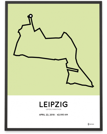 2018 Leipzig marathon course poster