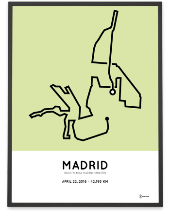 2018 Madrid marathon course print