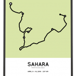 2018 Marathon des Sables route poster