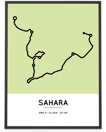 2018 Marathon des Sables route poster