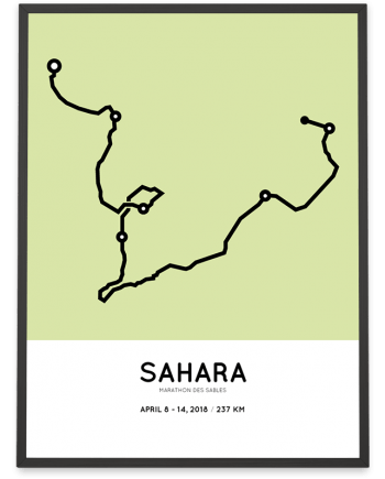 2018 Marathon des Sables route poster