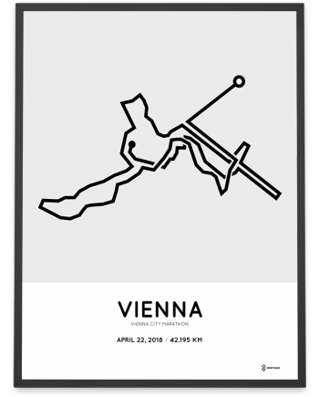 2018 Vienna City marathon course poster