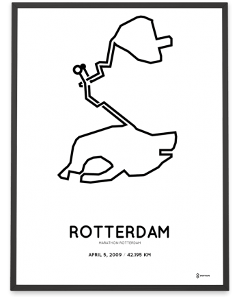 2009 Rotterdam marathon course poster