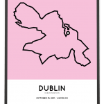 2011 Dublin marathon map course poster