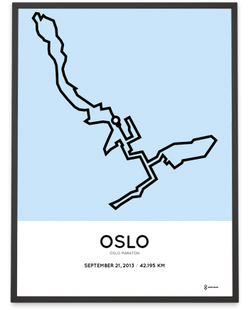 2013 Oslo marathon course poster