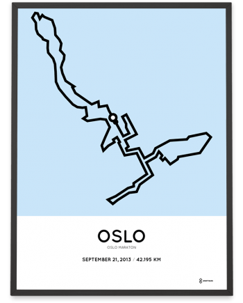 2013 Oslo marathon course poster