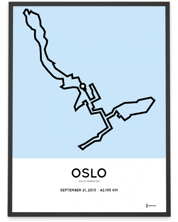 2013 Oslo marathon course poster