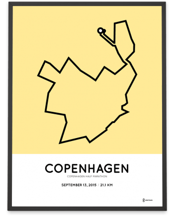 2015 Copenhagen half marathon course print