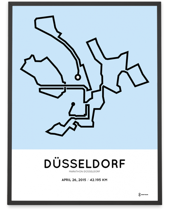 2015 Marathon Dusseldorf route poster