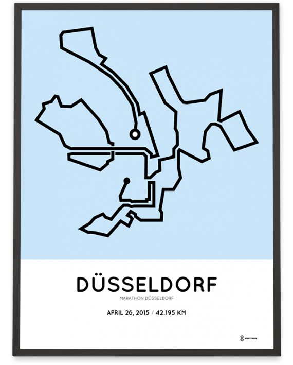 2015 Marathon Dusseldorf route poster